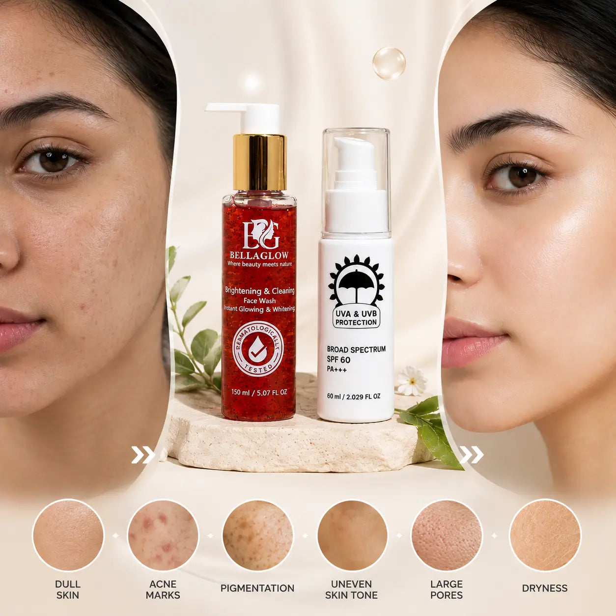 Brightening Face Wash + Sunscreen Combo