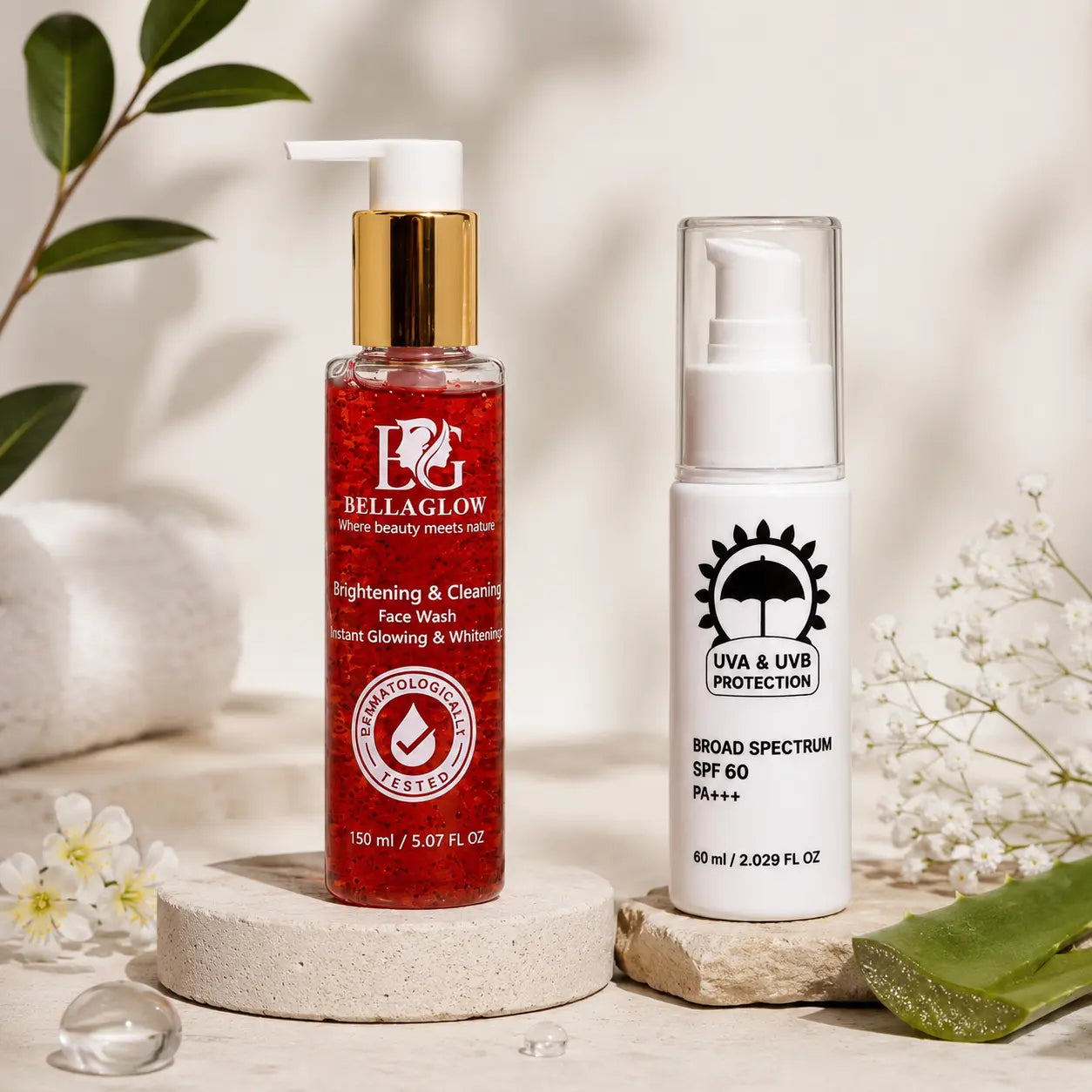 Brightening Face Wash + Sunscreen Combo